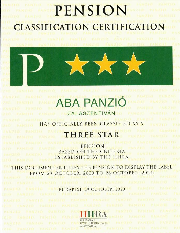 Aba Panzio Bed & Breakfast Zalaszentivan Exterior photo